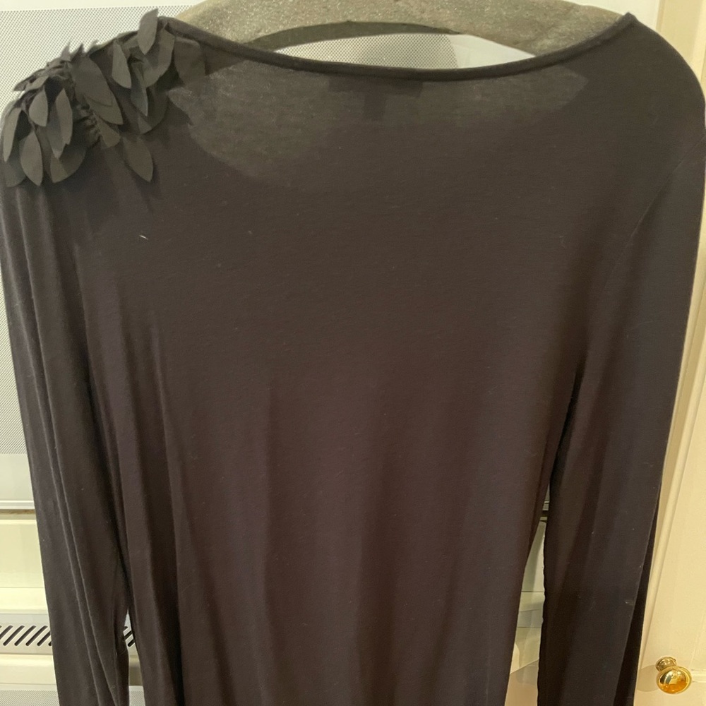 Anne Klein Black Top with detail sheer on shoulder - Picture 8 of 9